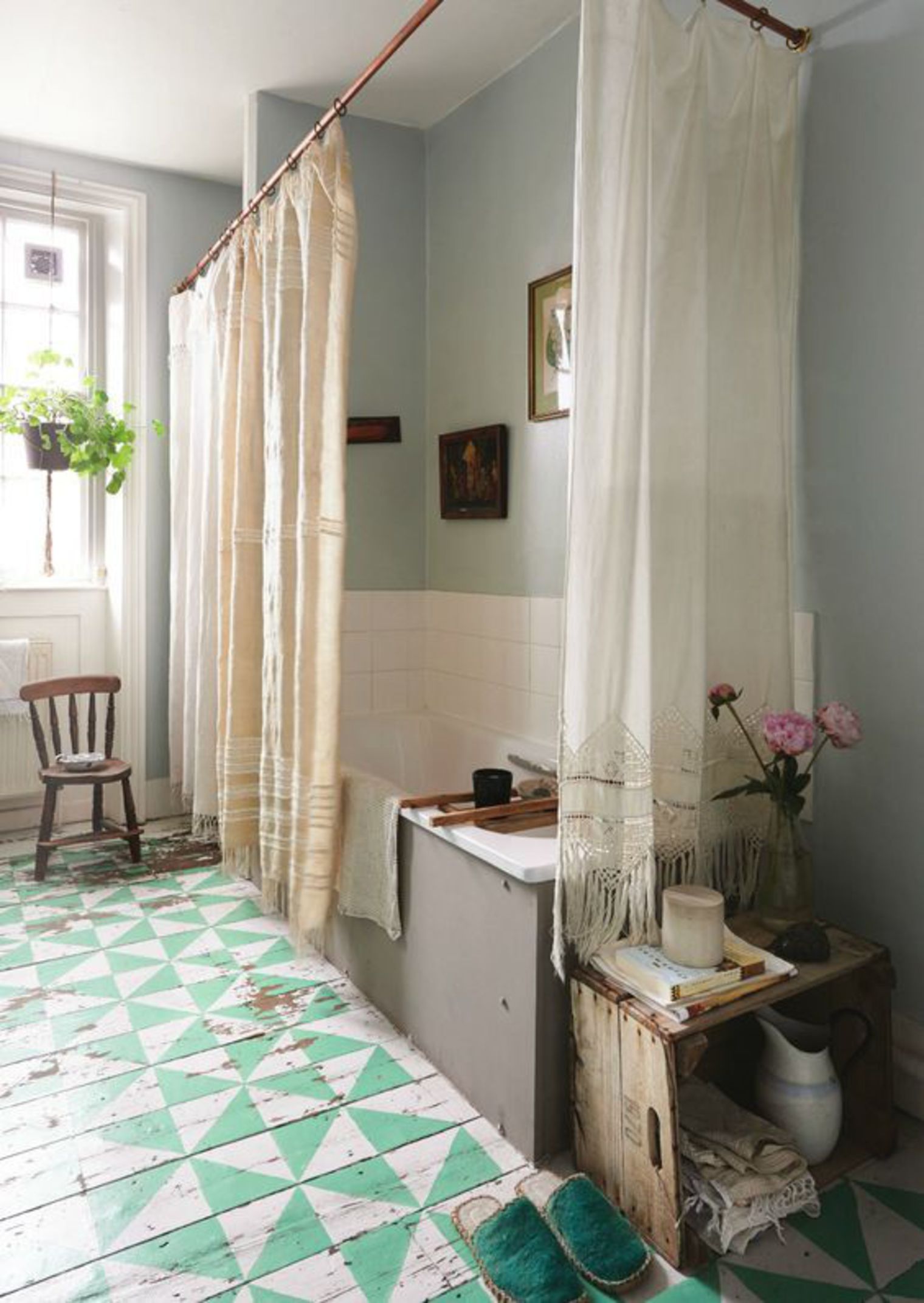 7 revêtements de sol de style pour salle de bains déco idées