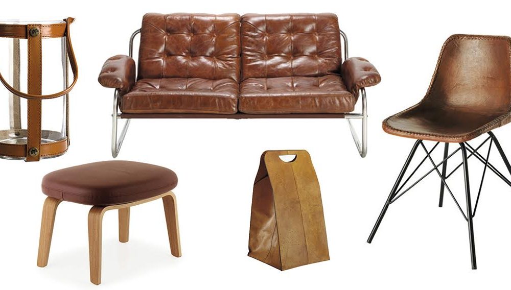 Le cuir: mobiliers et accessoires font peau neuve!