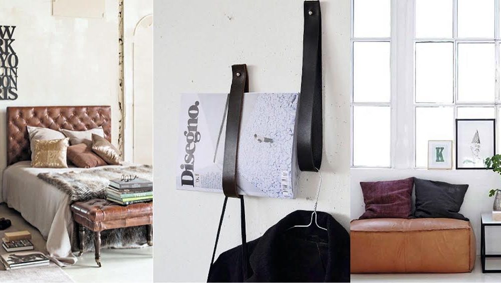 Du cuir dans la déco
