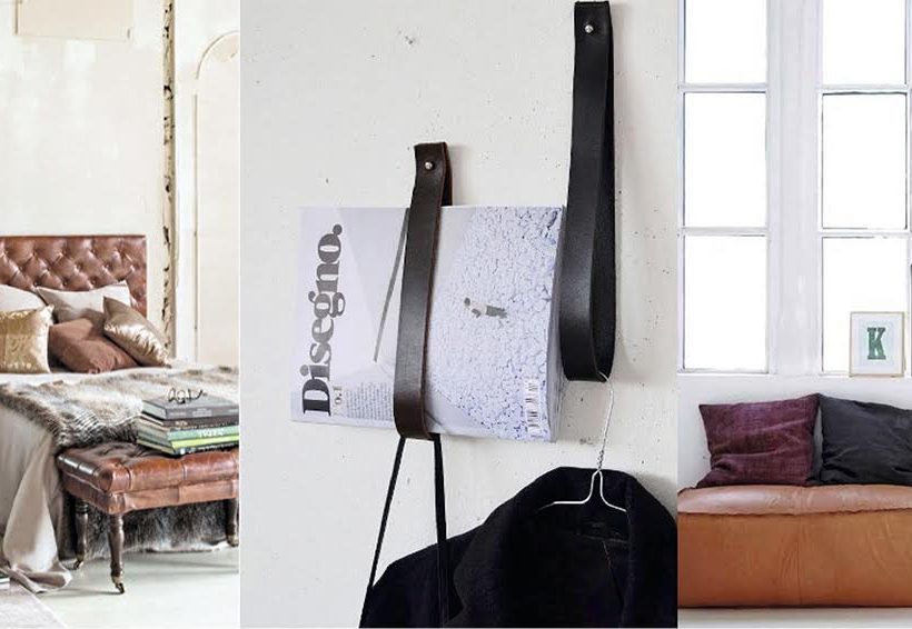 Du cuir dans la déco