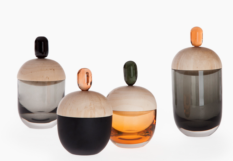Bocaux en verre et bois Lyyli.