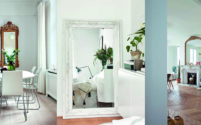 Les grands miroirs anciens font la déco