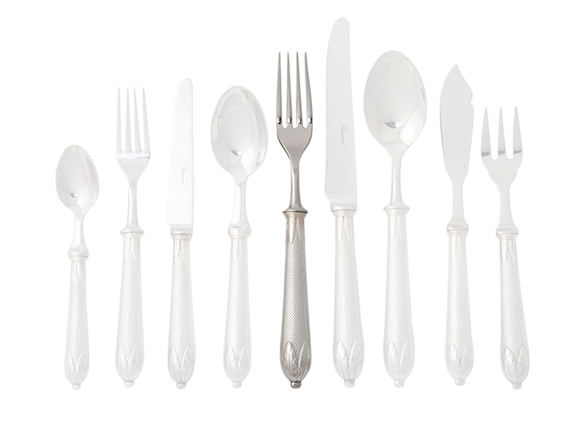 Collection "Etoile" en métal argenté, Flamant. Fourchette et cuillère, 59 euros; couteau, 48,50 euros.