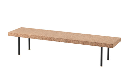 "Sinnerlig", table basse en liège (L.: 150 cm), Ikea. 99,90 euros.