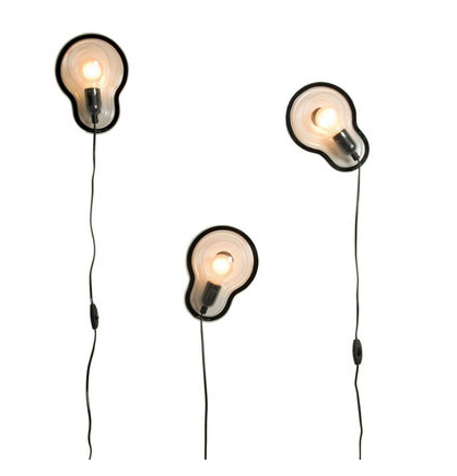 Pour lui: applique "Sticky lamps" en PVC, Droog design /Pop Corn Made in design. 29,90 euros/pc.