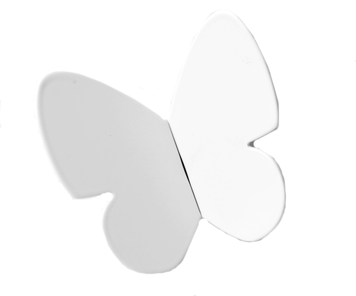 "Butterfly", bouton de porte en acier (h.: 7,2 cm), Superfront. 27 euros.