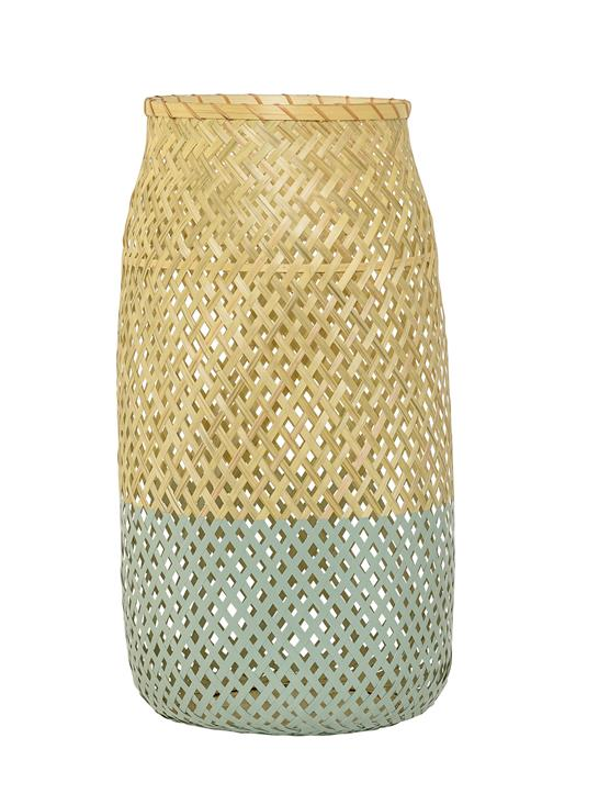 Lanterne en fibre avec diffuseur en verre (H.: 50 cm), Bloomingville. 59 euros.