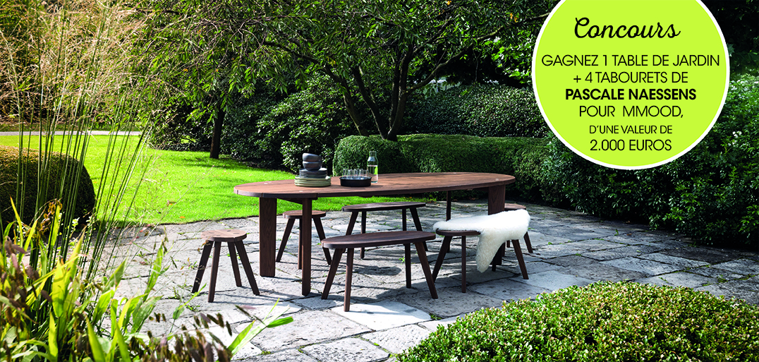 Gagnez une table de jardin et 4 tabourets de Pascale Naessens pour MMooD