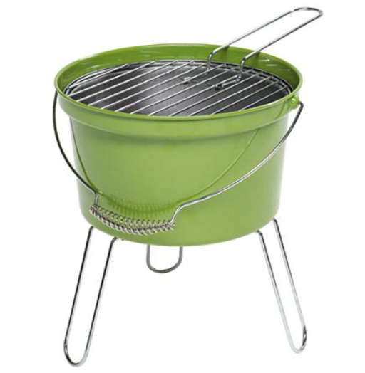 "BBQ & Friends", barbecue de la série Colorado en acier (Diam.: 25,5 cm), Brico. 9,99 euros.