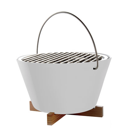 Barbecue de table en porcelaine, intox et bambou (Diam.: 30 cm), Eva Solo. 229,25 euros.