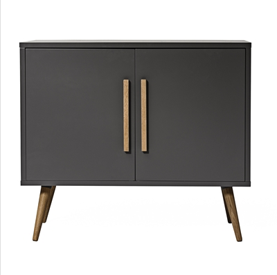 Buffet en chêne peint gris foncé (L.: 80 cm), Bloomingville. 509 euros.