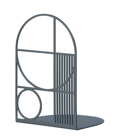 "Outline", serre-livres en métal, Ferm Living. 36 euros.