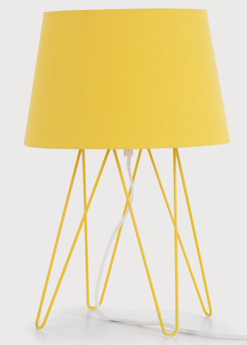 "Collins", lampe à poser en métal et coton (H.: 44 cm), Made. 60 euros.
