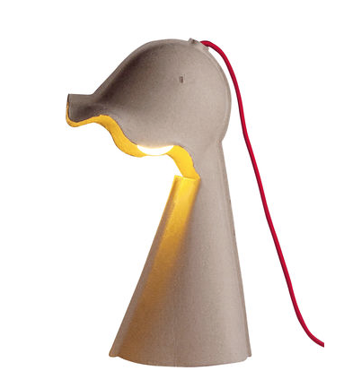 "Egg of Columbus", lampe en carton recyclé (H.: 41 cm), Sellette chez Made in design. 39 euros.