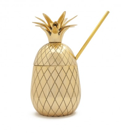 Pinte à cocktail en laiton nickelé (500 ml), W&P design chez Fleux. 139 euros.