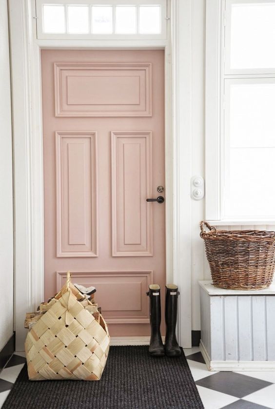 porte rose pastel