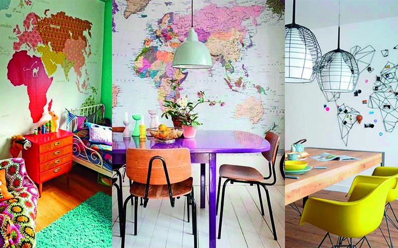 Un planisphère comme décor