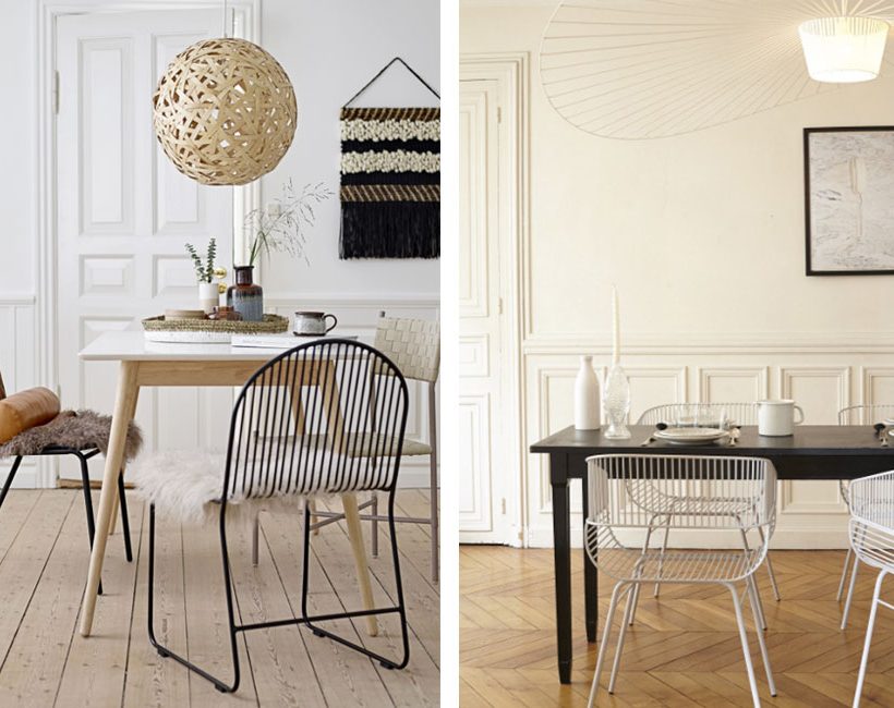 Les chaises en métal font leur show