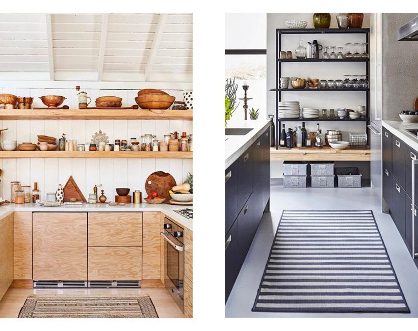 Pinterest: des rangements ouverts dans la cuisine