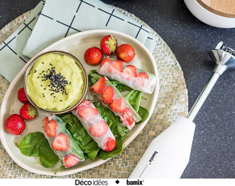 Facile : des rouleaux de printemps au quinoa et à la fraise