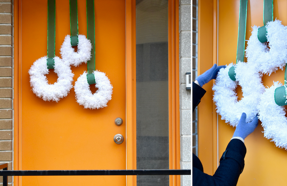 DIY : une couronne fluffy pour Noël