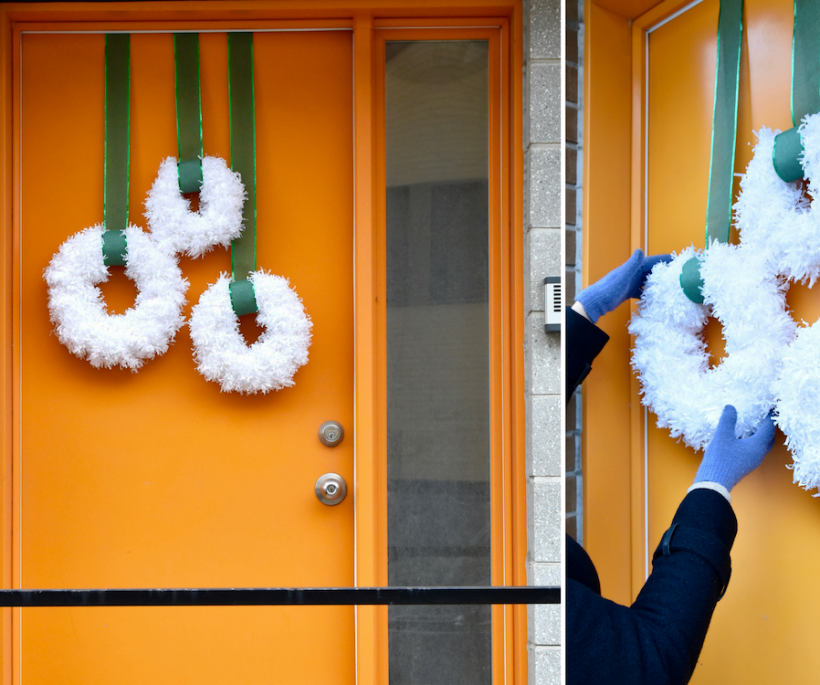 DIY : une couronne fluffy pour Noël