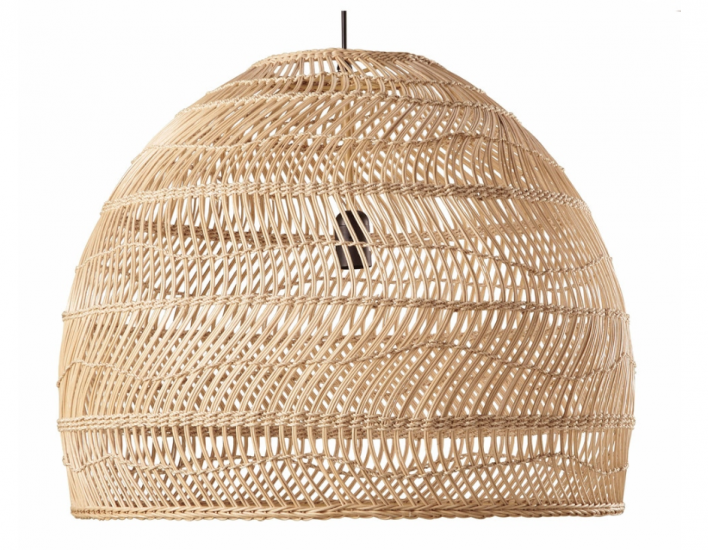 Lot De 4 Abat-jour Tressés Imitation Rotin - 13x13x9 Cm, Tissés Main | Pour Suspension, Déco Naturelle Salon/chambre