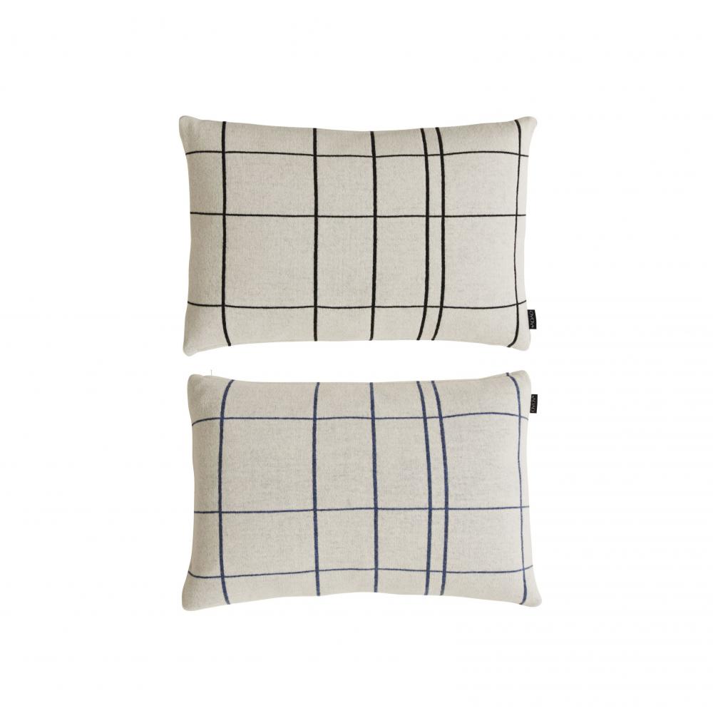 Coussin 'Oyoy' à carreaux blanc