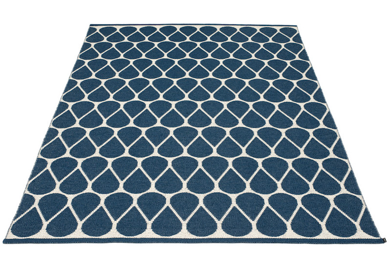 Tapis 'Otis ocean blue' en PVC