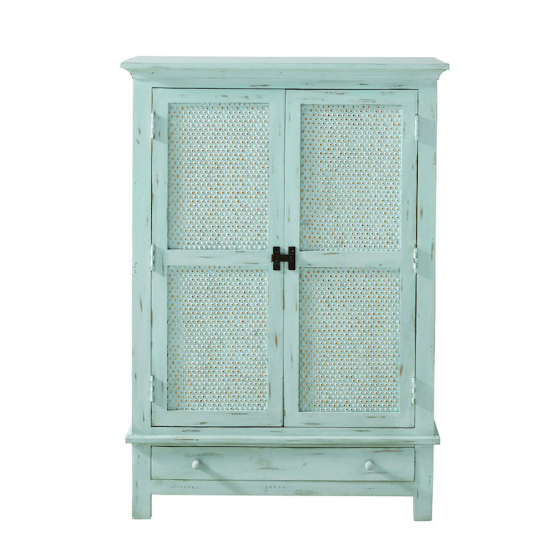 Cabinet 'Celadon' en manguier massif bleu