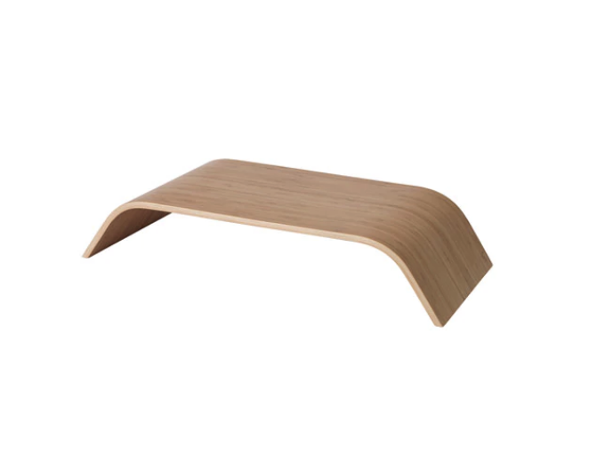 Support pour écran en placage bambou (L 53 x l 24 x H 10 cm), Ikea, 19,99€