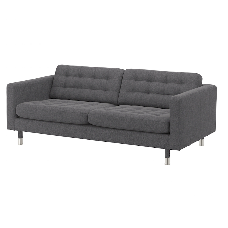 Canapé 3 places 'LANDSKRONA' gris foncé et bois (204 x 89 x 78 cm), IKEA, 549€