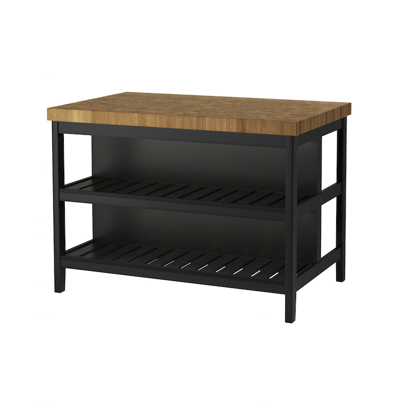 Îlot pour cuisine en placage bois (126 x 79 x 90 cm), IKEA, 399€