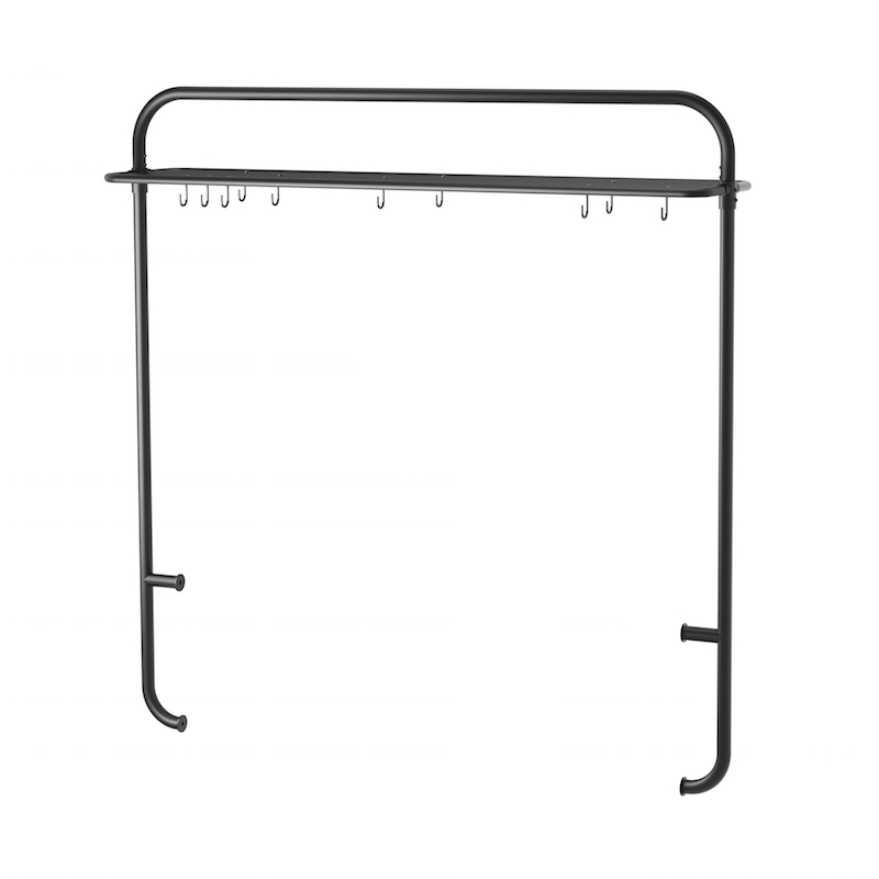Support pour îlot de cuisine 'VADHOLMA' en métal noir (P 32 x L 143 x H 146 cm), IKEA, 80€