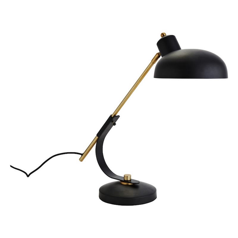 Lampe de bureau en métal noir (H 62 x L 52 x l 22 cm), Madam Stoltz, 164€