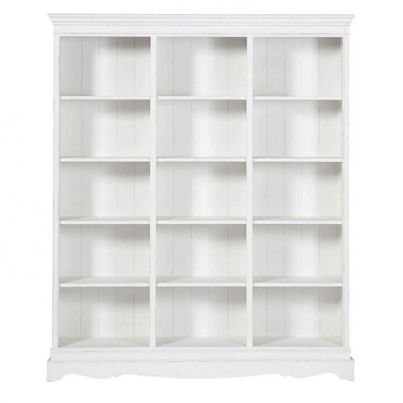 Bibliothèque 'Joséphine' en paulownia blanc (H 205 x L 160 x P 38 cm), Maisons du Monde, 599€