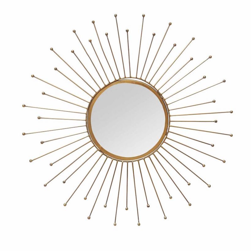 Miroir soleil en métal doré 'Halo' (D 60,5 cm), Chehoma, 55€