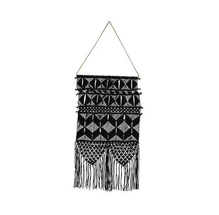 Tissage mural noir (32 x 60 cm), House Doctor, 65€