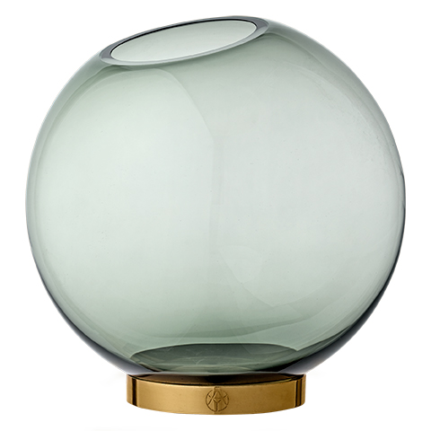 ‘Globe’ en verre et laiton