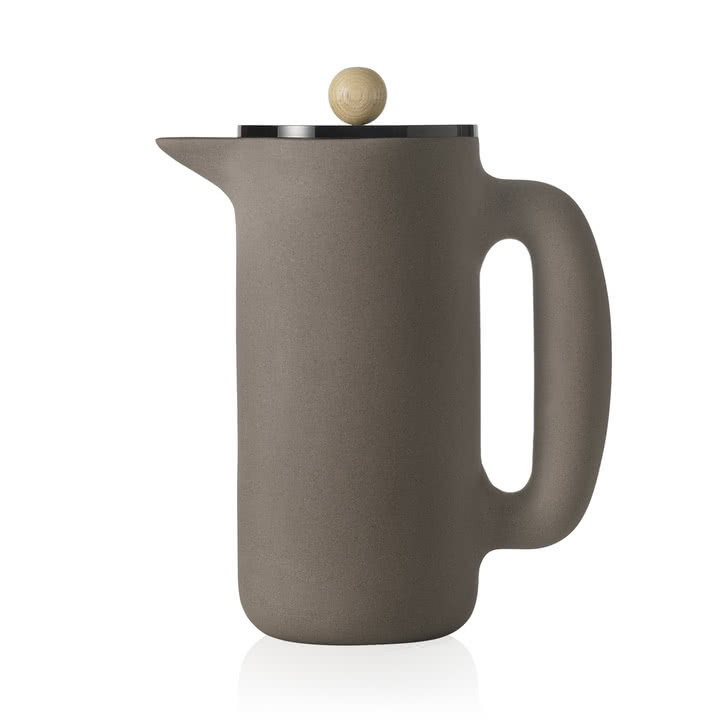 Cafetière 'Push' en grès gris pierre (D 10 x H 20 cm), Muuto, 99€