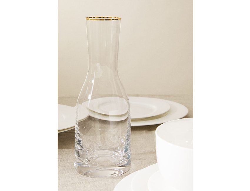 carafe verre doré zara home