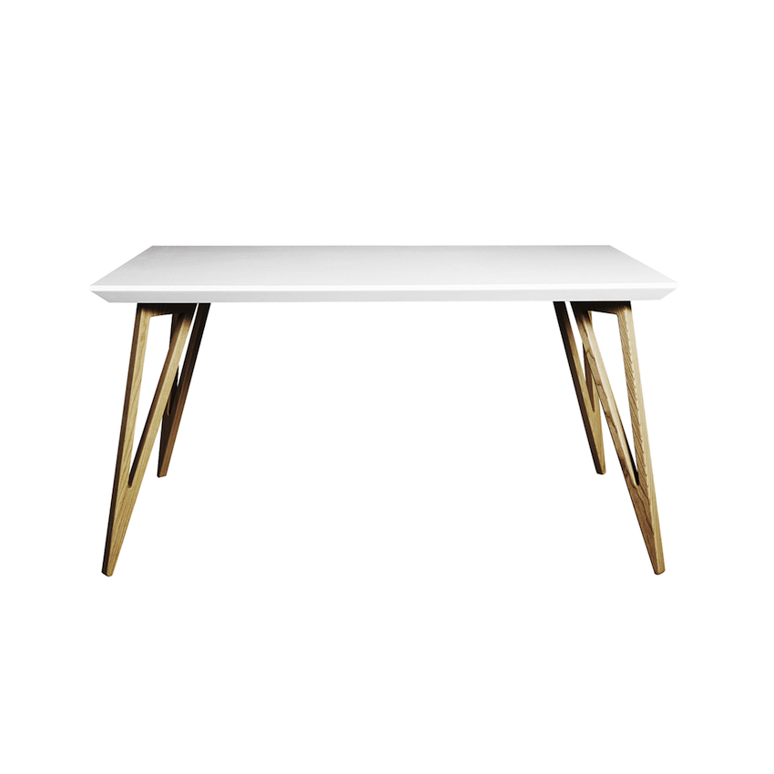 Table triangle en bois Charlie Pommier