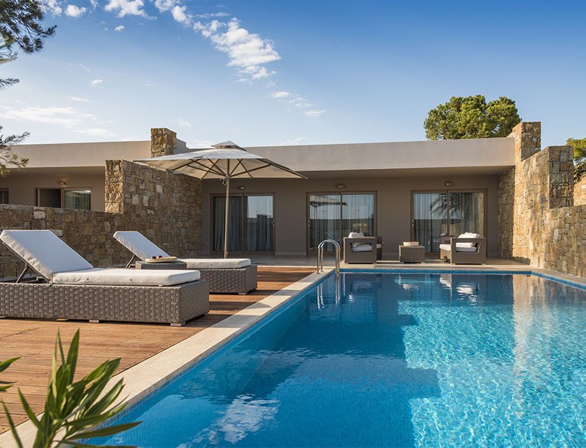 suite de luxe bungalow piscine privee ikos olivia 