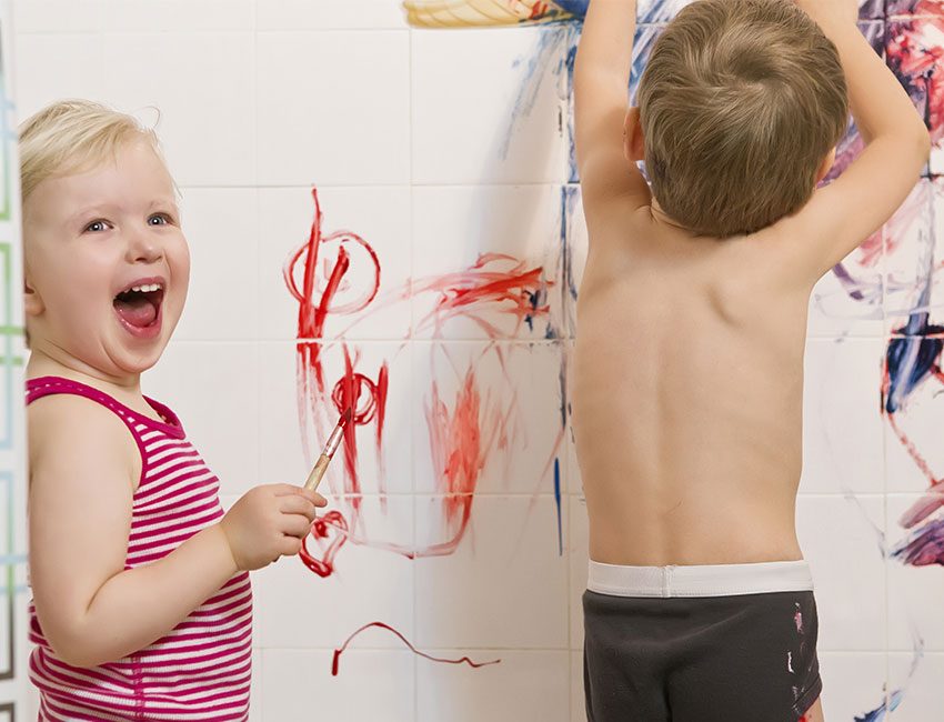 peinture bain enfants 