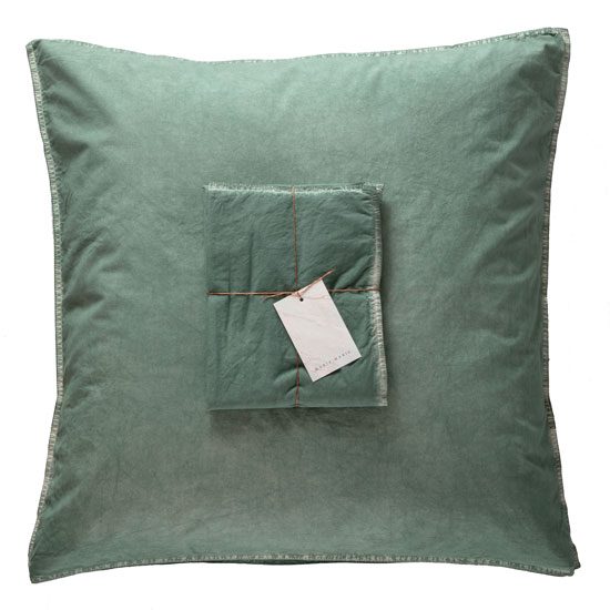 linge de lit vert