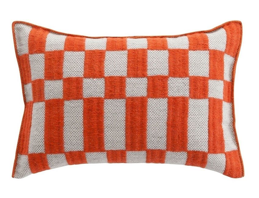 coussin damier colore