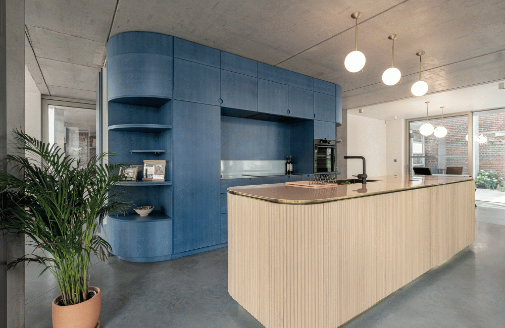 Avant / Après: une cuisine bleue de style art déco