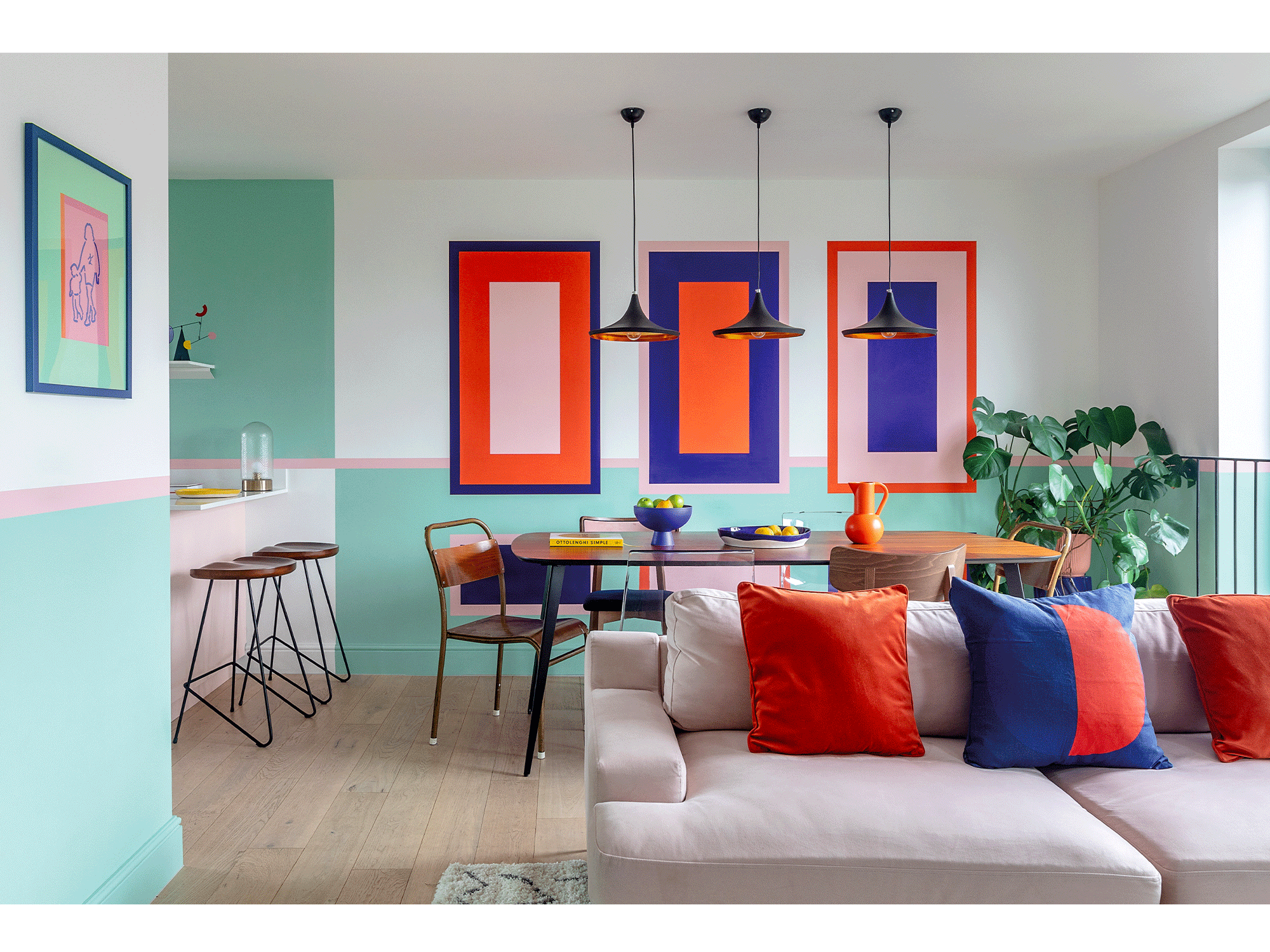 Home Tour: une maison colorée et graphique chargée d'énergie positive ...