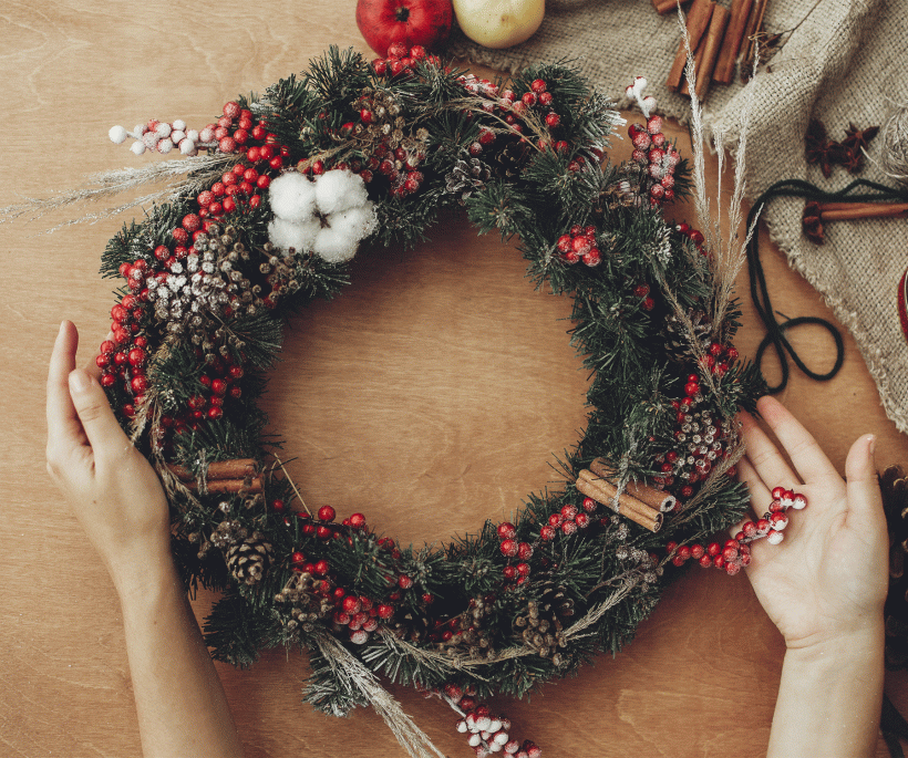 15 couronnes de Noël à accrocher sur notre porte