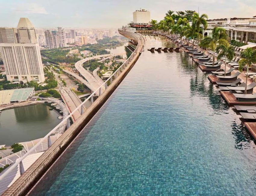 La piscine © Marina Bay Sand à Singapour
